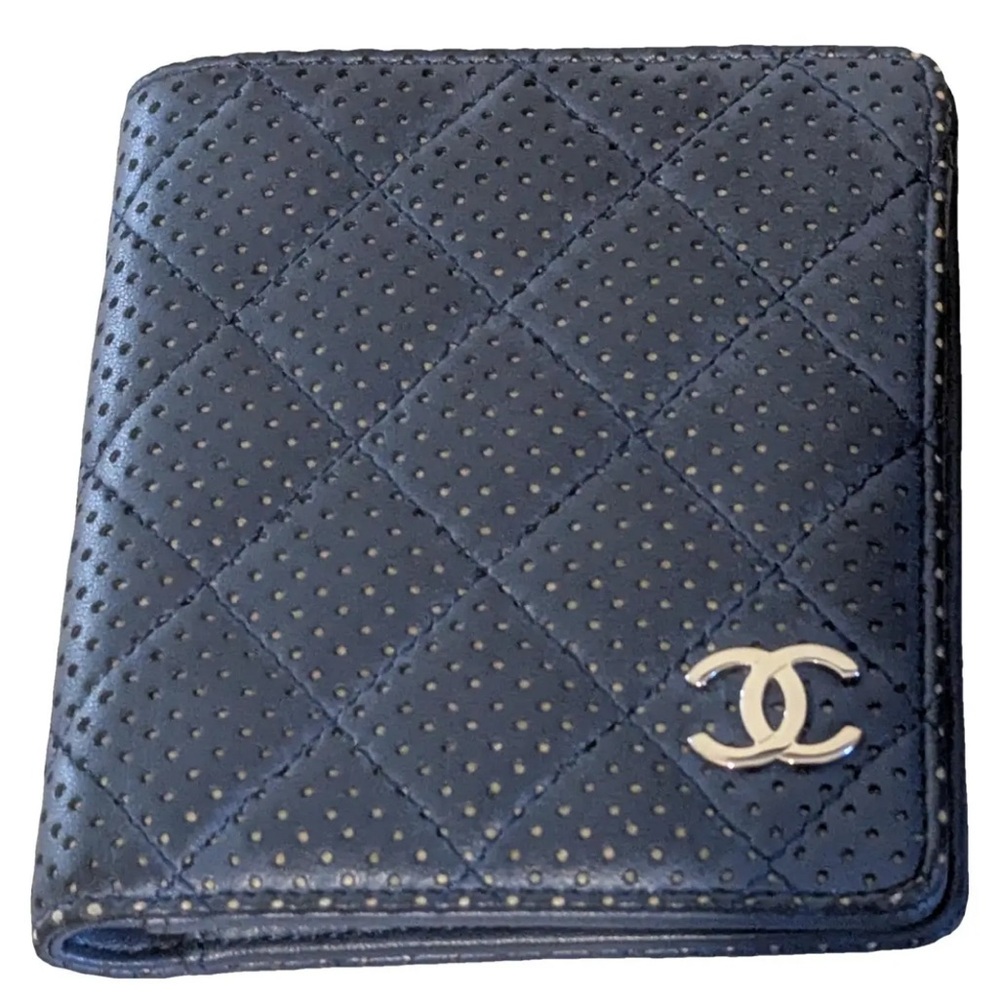 Chanel Quilted Perforated Lambskin Wallet - Picture 2 of 7